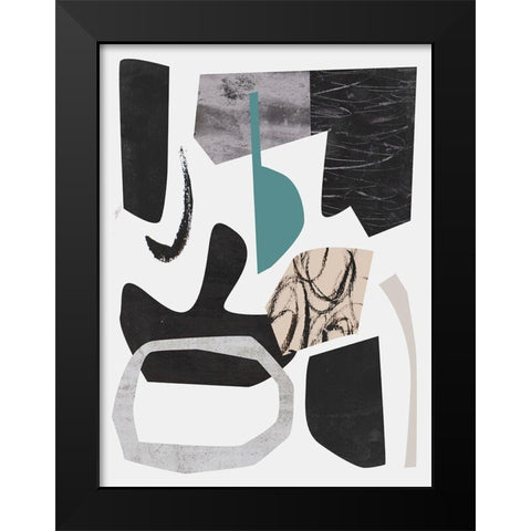 Underground Shapes I Black Modern Wood Framed Art Print by Wang, Melissa