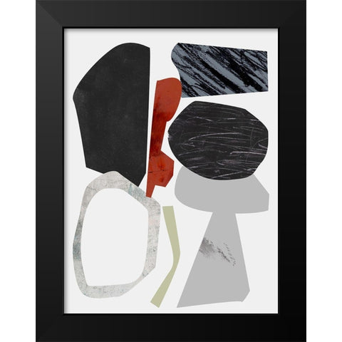 Underground Shapes II Black Modern Wood Framed Art Print by Wang, Melissa