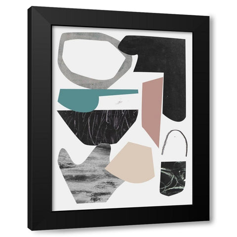 Underground Shapes III Black Modern Wood Framed Art Print with Double Matting by Wang, Melissa