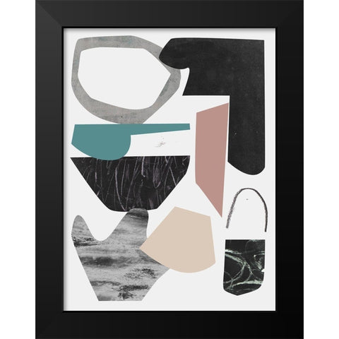 Underground Shapes III Black Modern Wood Framed Art Print by Wang, Melissa