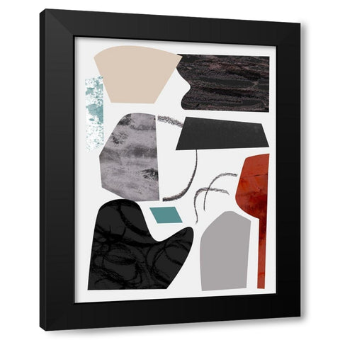 Underground Shapes V Black Modern Wood Framed Art Print by Wang, Melissa