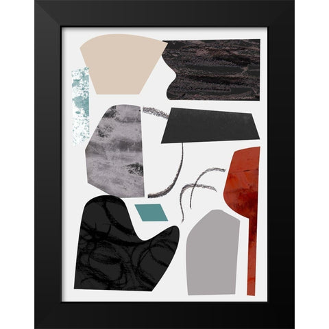 Underground Shapes V Black Modern Wood Framed Art Print by Wang, Melissa