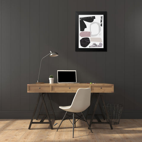 Underground Shapes VI Black Modern Wood Framed Art Print by Wang, Melissa