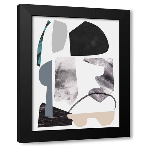 Underground Shapes VII Black Modern Wood Framed Art Print with Double Matting by Wang, Melissa