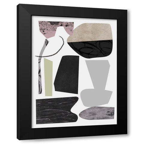 Underground Shapes VIII Black Modern Wood Framed Art Print with Double Matting by Wang, Melissa