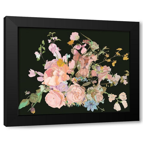 Blooming in the Dark I Black Modern Wood Framed Art Print by Wang, Melissa