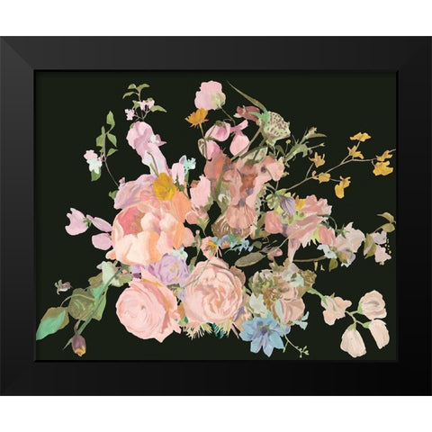 Blooming in the Dark I Black Modern Wood Framed Art Print by Wang, Melissa