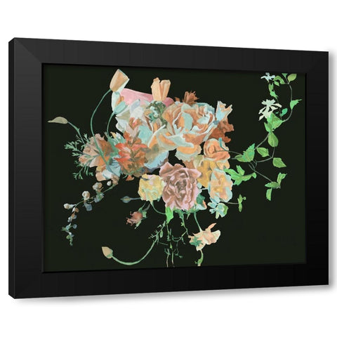 Blooming in the Dark II Black Modern Wood Framed Art Print with Double Matting by Wang, Melissa