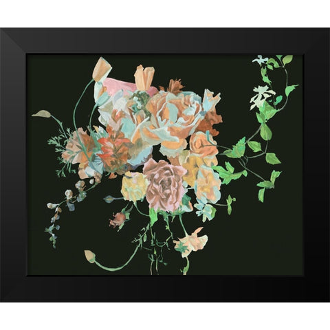 Blooming in the Dark II Black Modern Wood Framed Art Print by Wang, Melissa