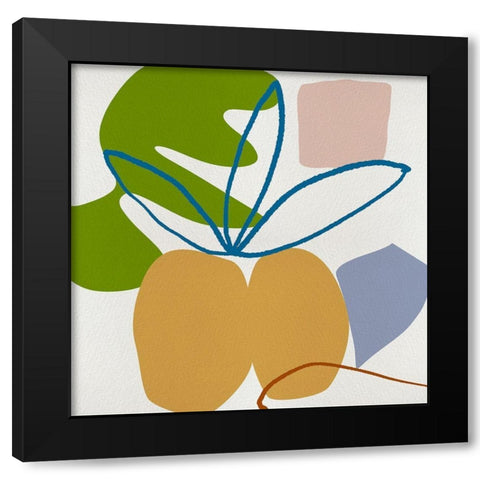 Flower Petals IV Black Modern Wood Framed Art Print by Wang, Melissa