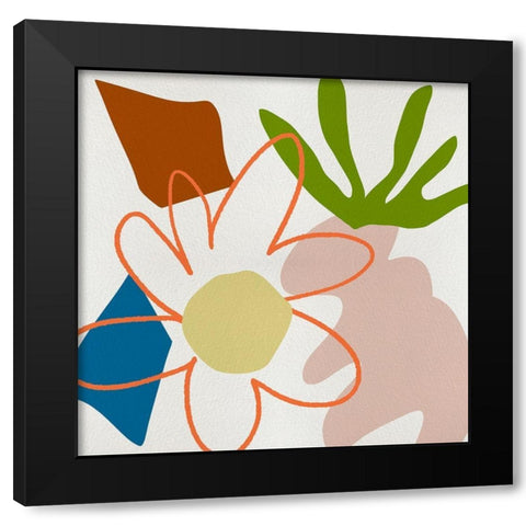 Flower Petals VI Black Modern Wood Framed Art Print by Wang, Melissa