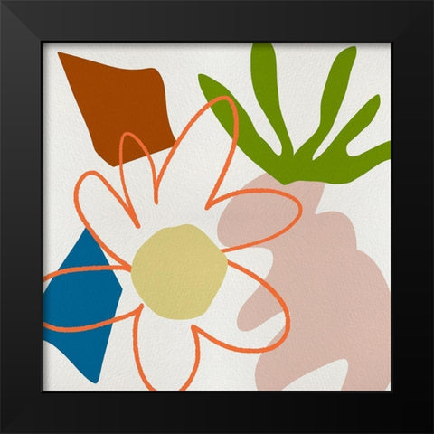 Flower Petals VI Black Modern Wood Framed Art Print by Wang, Melissa