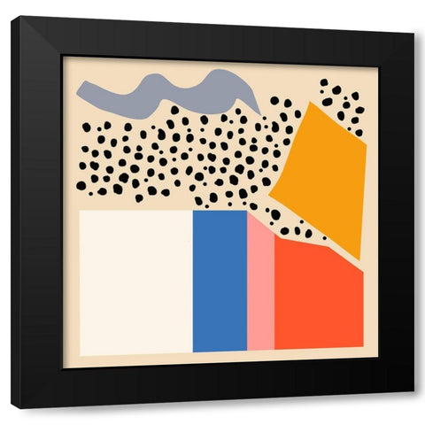 The 90s I Black Modern Wood Framed Art Print with Double Matting by Wang, Melissa