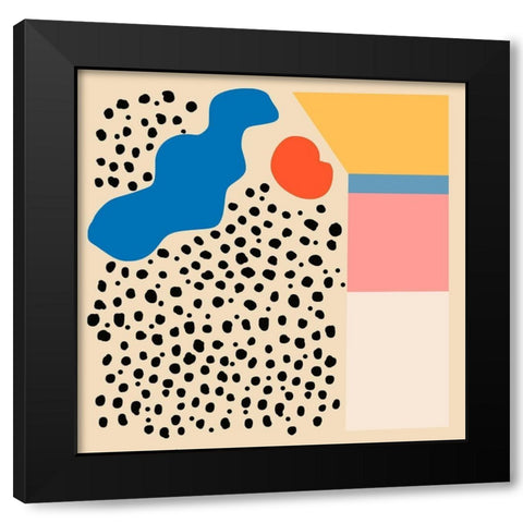 The 90s II Black Modern Wood Framed Art Print with Double Matting by Wang, Melissa