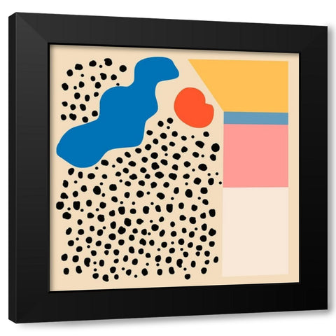 The 90s II Black Modern Wood Framed Art Print by Wang, Melissa