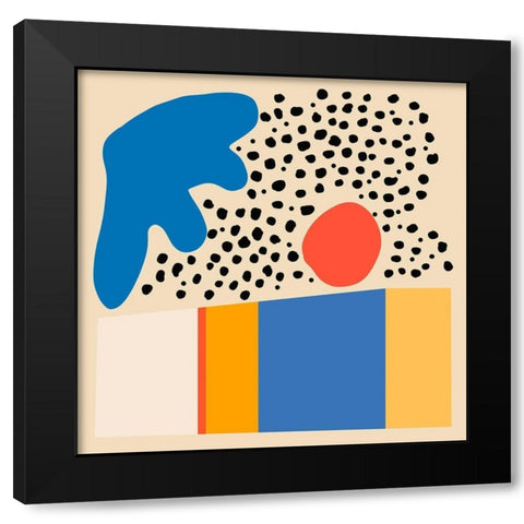 The 90s IV Black Modern Wood Framed Art Print by Wang, Melissa