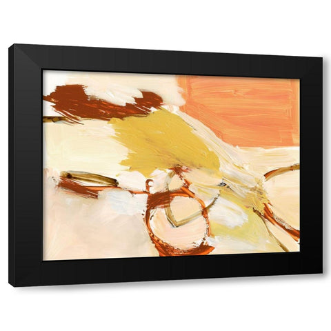 Saffron and Sienna I Black Modern Wood Framed Art Print with Double Matting by Barnes, Victoria