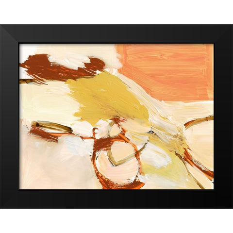 Saffron and Sienna I Black Modern Wood Framed Art Print by Barnes, Victoria