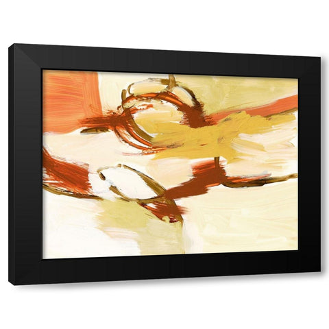 Saffron and Sienna II Black Modern Wood Framed Art Print with Double Matting by Barnes, Victoria