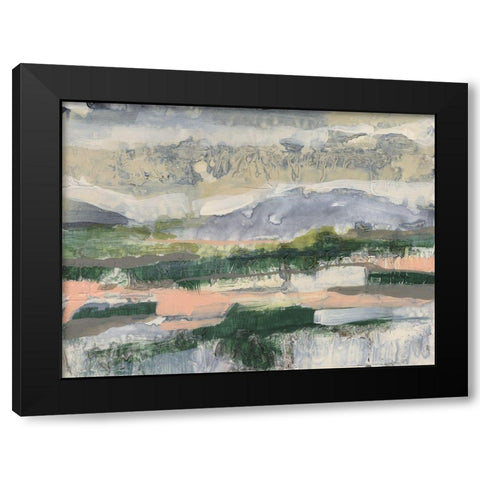 Textured Horizon II Black Modern Wood Framed Art Print with Double Matting by Goldberger, Jennifer