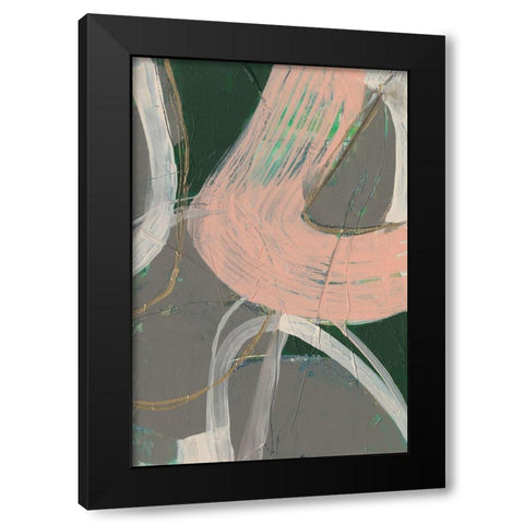 Connected Disconnect I Black Modern Wood Framed Art Print with Double Matting by Goldberger, Jennifer