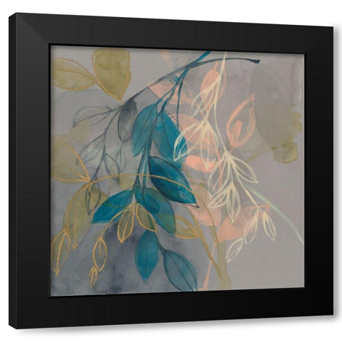 Layers of Branches II Black Modern Wood Framed Art Print with Double Matting by Goldberger, Jennifer