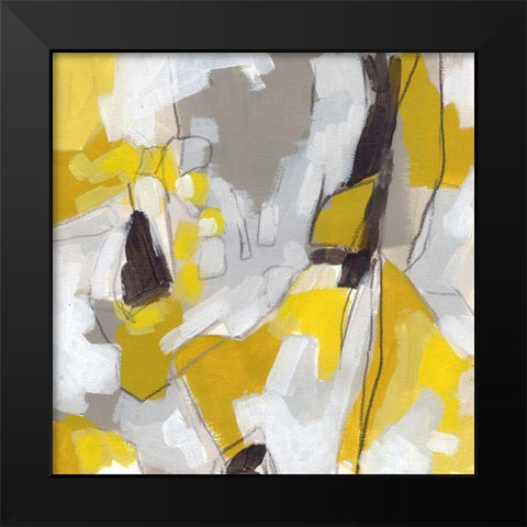 Citron Confetti II Black Modern Wood Framed Art Print by Vess, June Erica