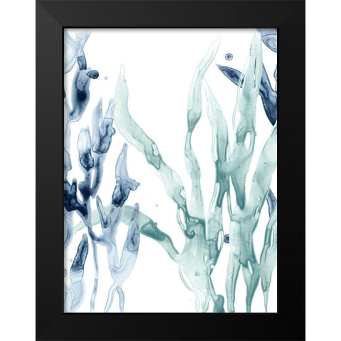 Blue Kelp II Black Modern Wood Framed Art Print by Vess, June Erica