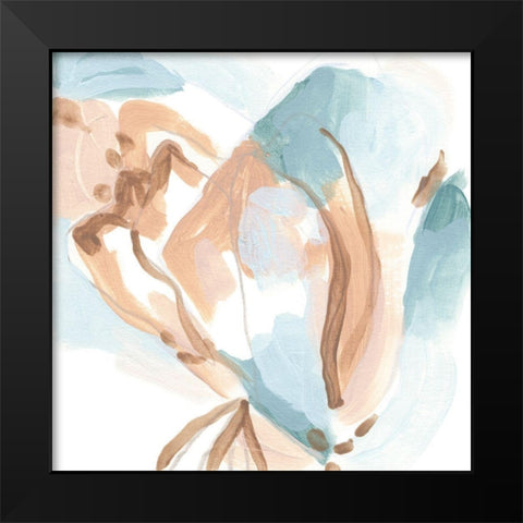 Abstracted Shells I Black Modern Wood Framed Art Print by Vess, June Erica