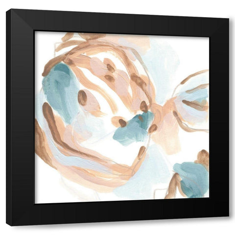 Abstracted Shells III Black Modern Wood Framed Art Print by Vess, June Erica