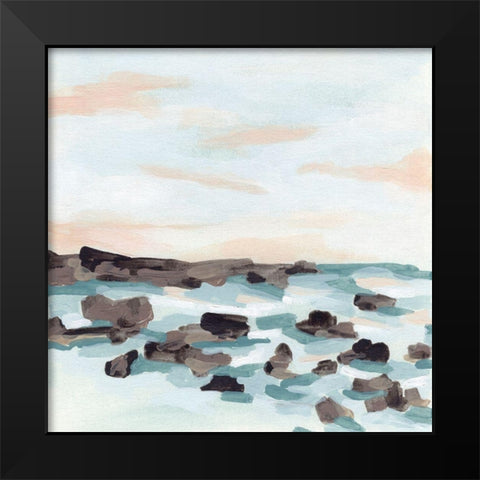 Coastal Shoals I Black Modern Wood Framed Art Print by Vess, June Erica