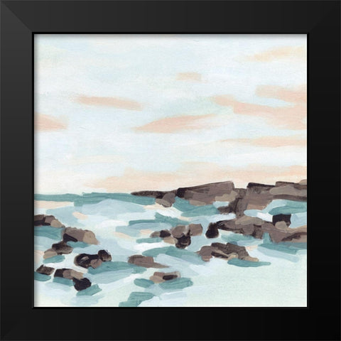 Coastal Shoals II Black Modern Wood Framed Art Print by Vess, June Erica