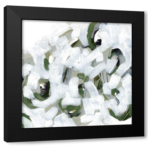 Snow Lichen I Black Modern Wood Framed Art Print with Double Matting by Vess, June Erica