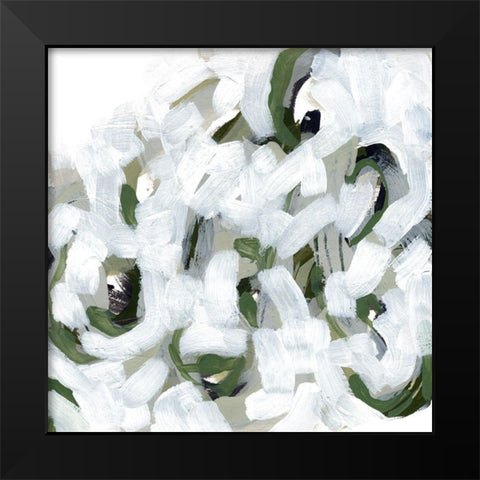 Snow Lichen I Black Modern Wood Framed Art Print by Vess, June Erica