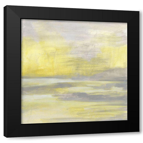 Citron Shore I Black Modern Wood Framed Art Print by Vess, June Erica
