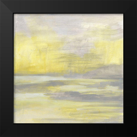 Citron Shore I Black Modern Wood Framed Art Print by Vess, June Erica