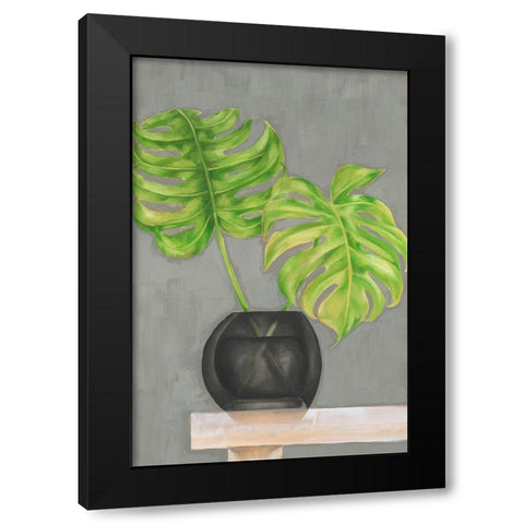 Frond in Vase I Black Modern Wood Framed Art Print with Double Matting by Goldberger, Jennifer