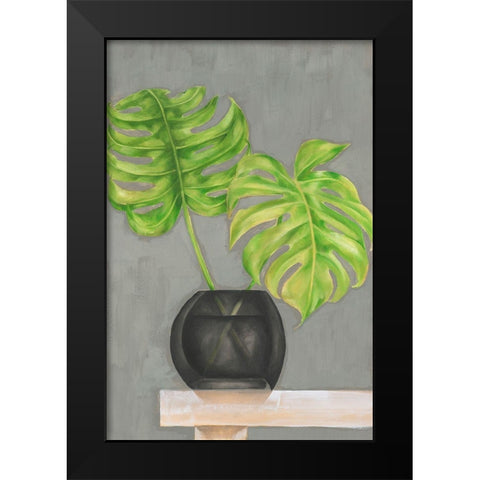 Frond in Vase I Black Modern Wood Framed Art Print by Goldberger, Jennifer