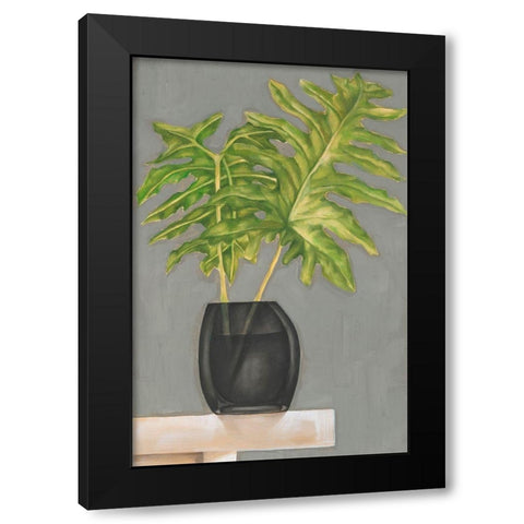 Frond in Vase II Black Modern Wood Framed Art Print with Double Matting by Goldberger, Jennifer