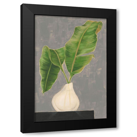 Frond in Vase III Black Modern Wood Framed Art Print with Double Matting by Goldberger, Jennifer