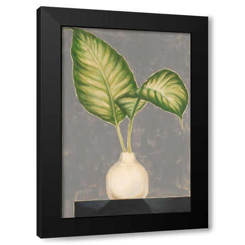 Frond in Vase IV Black Modern Wood Framed Art Print with Double Matting by Goldberger, Jennifer