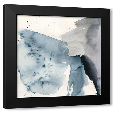 Winter Current I Black Modern Wood Framed Art Print with Double Matting by Barnes, Victoria