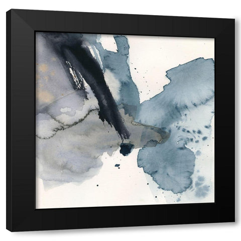 Winter Current II Black Modern Wood Framed Art Print with Double Matting by Barnes, Victoria