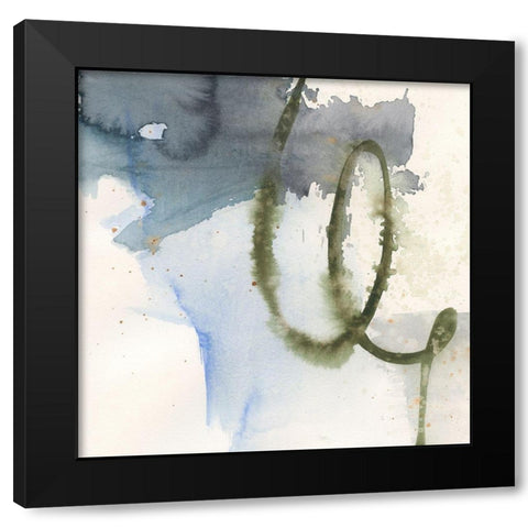 Earth Curve I Black Modern Wood Framed Art Print with Double Matting by Barnes, Victoria