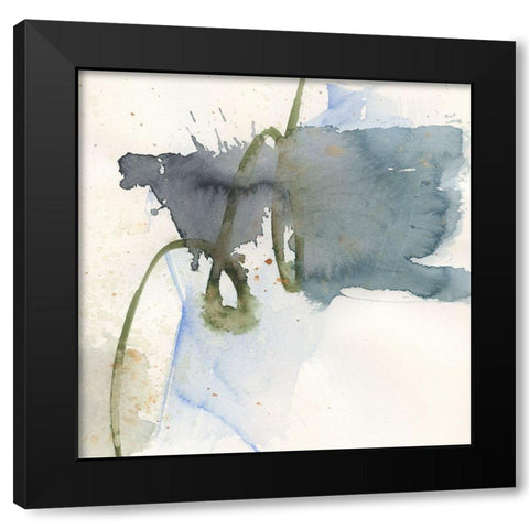 Earth Curve II Black Modern Wood Framed Art Print with Double Matting by Barnes, Victoria