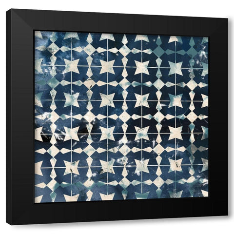 Tile-Dye I Black Modern Wood Framed Art Print with Double Matting by Vess, June Erica