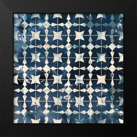 Tile-Dye I Black Modern Wood Framed Art Print by Vess, June Erica