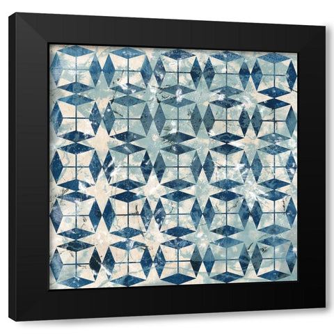Tile-Dye II Black Modern Wood Framed Art Print by Vess, June Erica