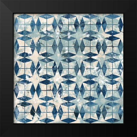 Tile-Dye II Black Modern Wood Framed Art Print by Vess, June Erica