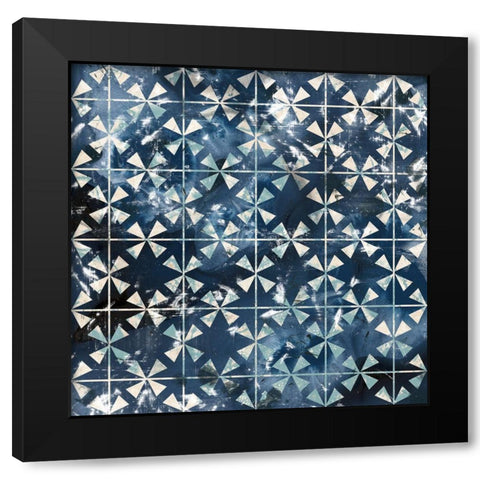 Tile-Dye III Black Modern Wood Framed Art Print by Vess, June Erica
